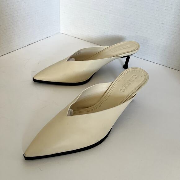 Mercedes Castillo Noriko Leather Mules Sz US 8 EU 38 - Picture 6 of 8